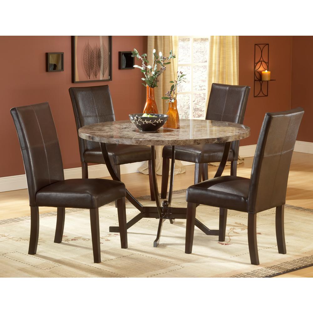 Hillsdale Furniture Monaco 5 Piece Matte Espresso Dining 