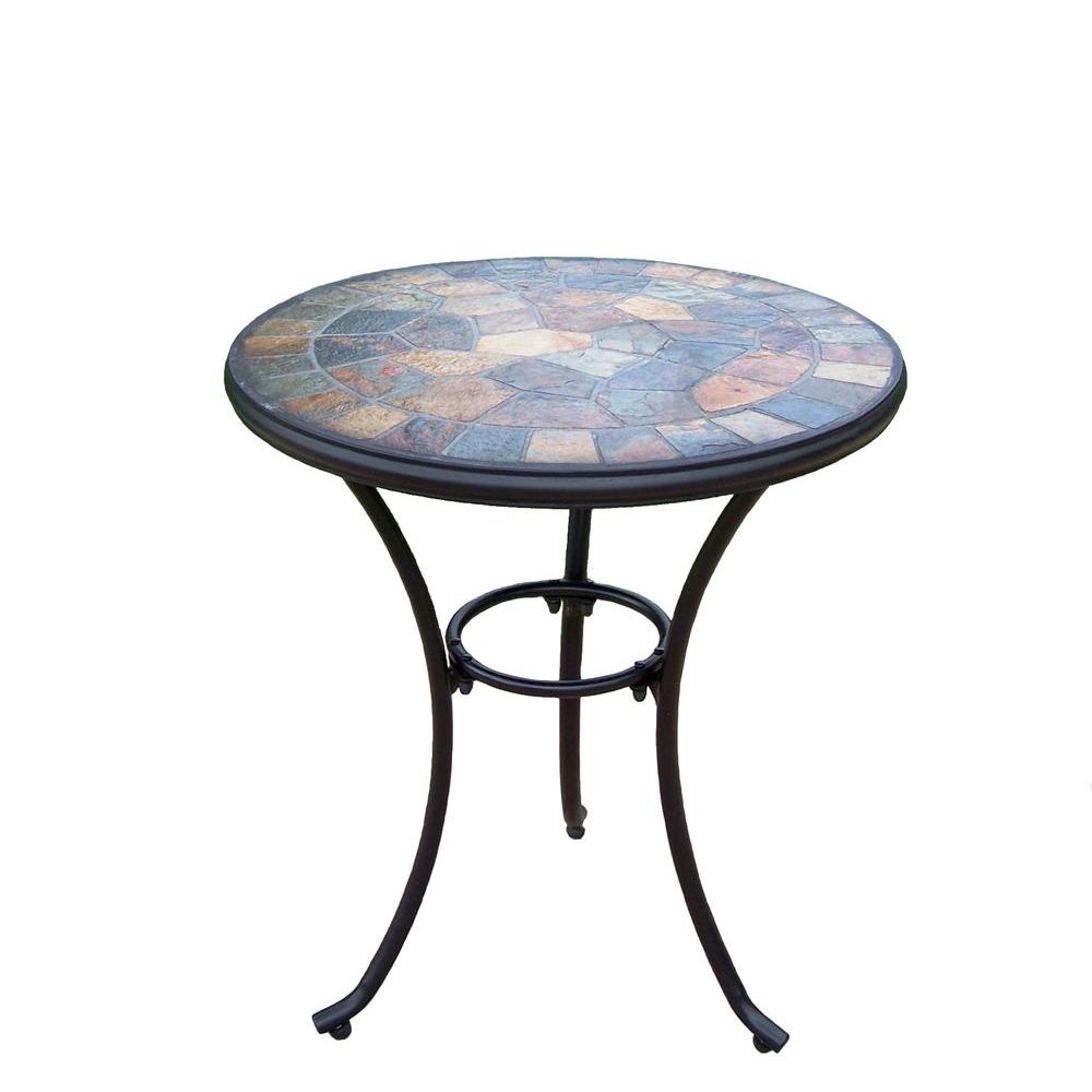 Oakland Living Stone Art 24 In Patio Bistro Table 77100 T Cf