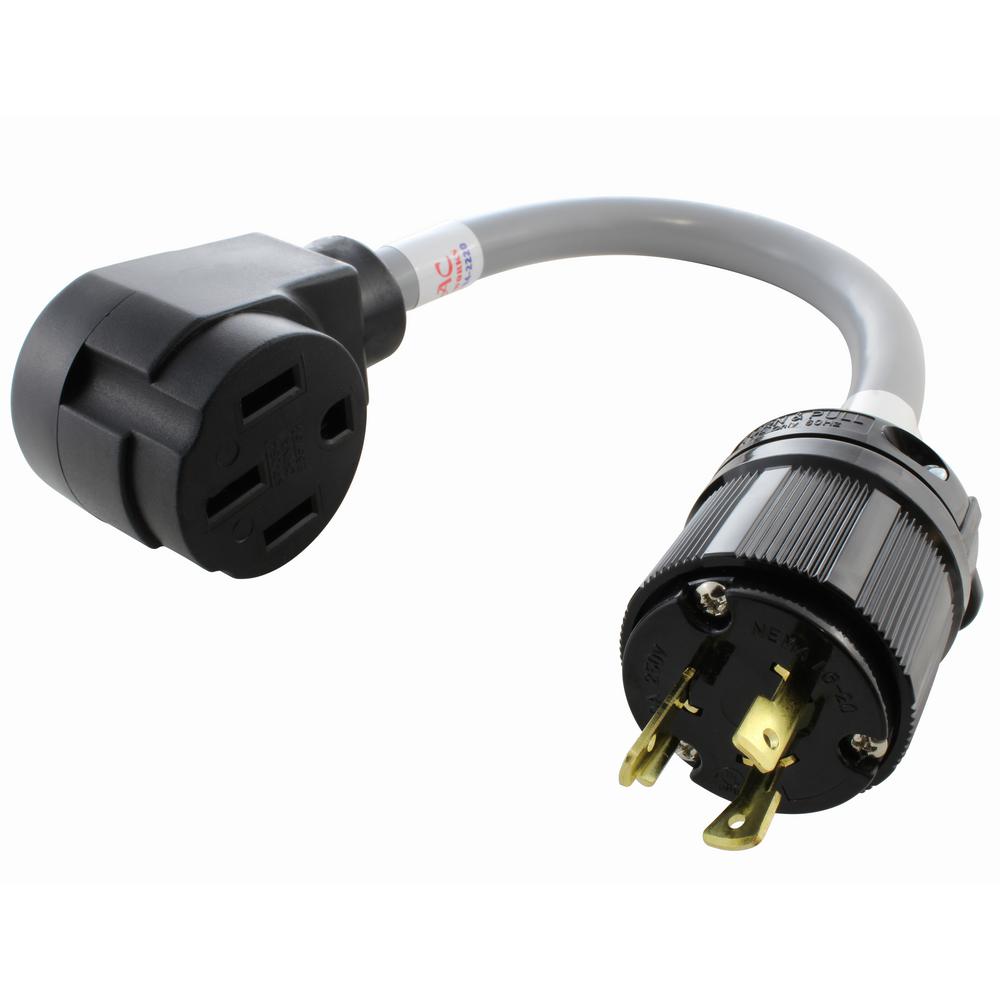 WELDER 4PIN NEMA14-50R RANGE RECEPTACLE to 3PRONG L6-20P PLUG POWER CORD ADAPTER