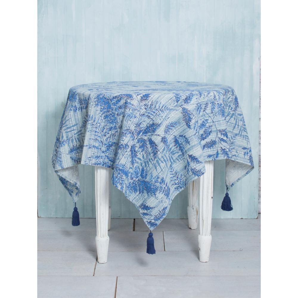48 In X Fern Blue Tablecloth