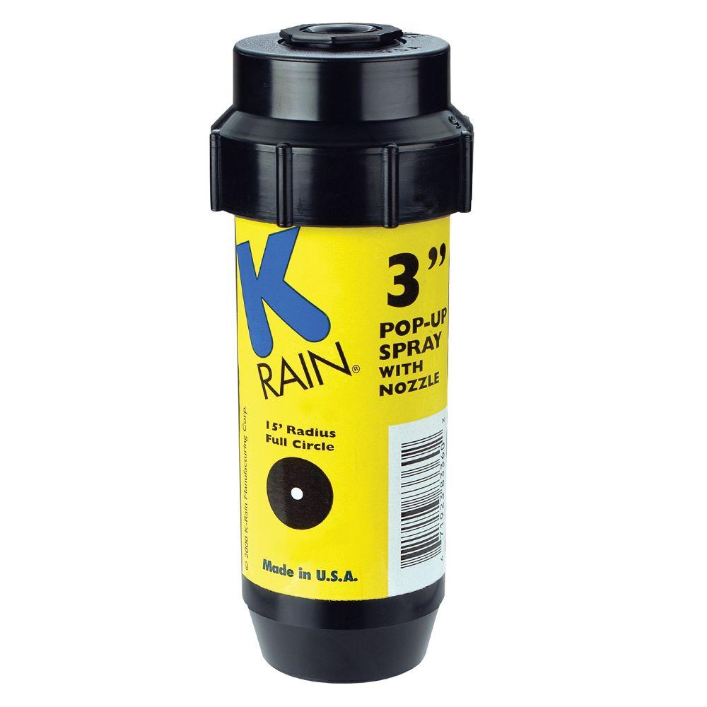 3 inch KSpray Pop-Up Sprinkler with Adjustable Pattern Nozzle