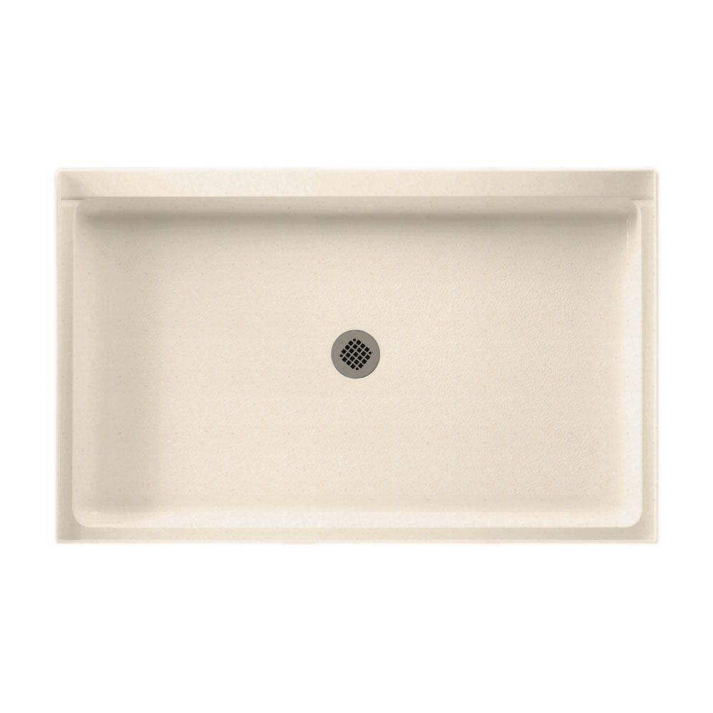 Swan 34 In X 54 Solid Surface Single Threshold Center Drain Solid Surface Single Threshold Center Drain Shower Pan