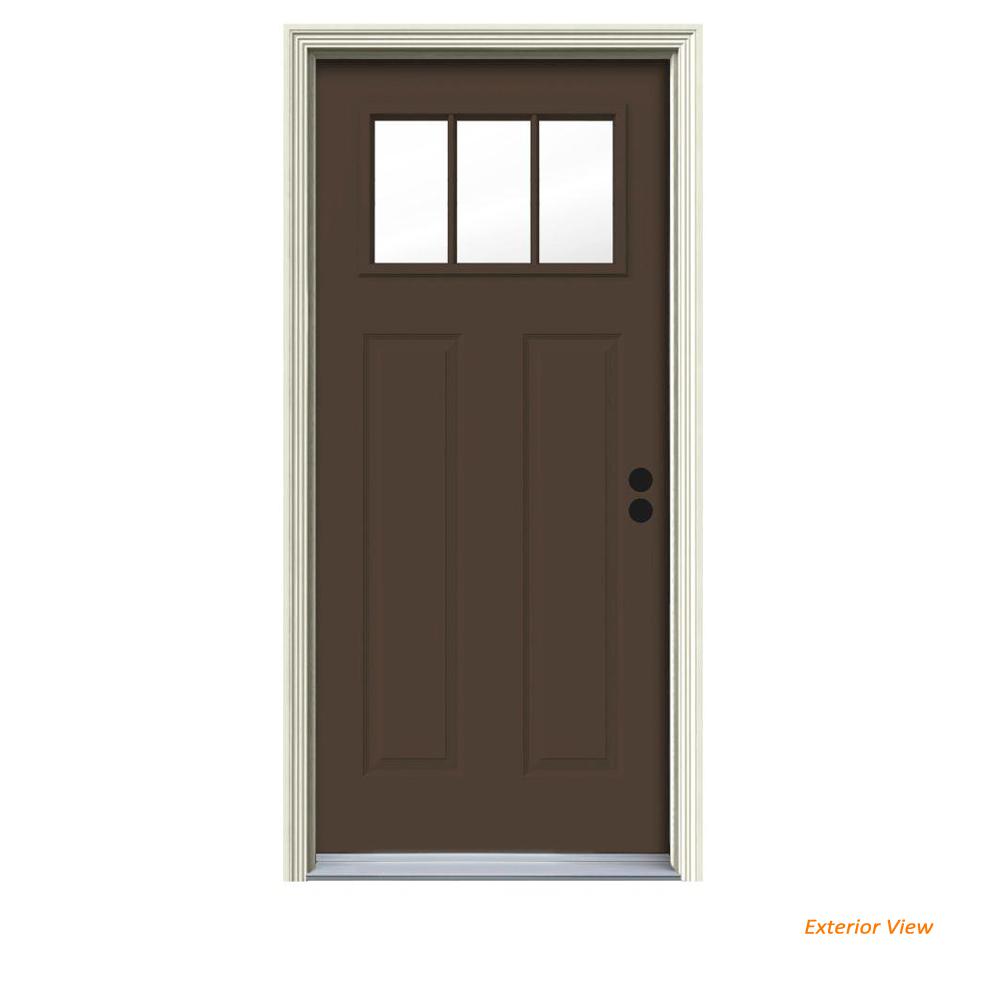 Dark Brown Front Doors Exterior The Home Depot 32