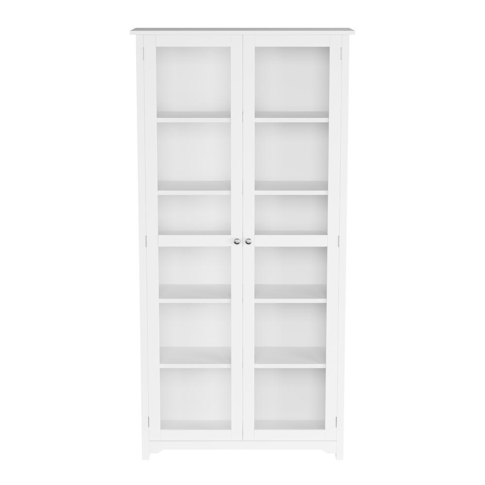 Home Decorators Collection Oxford White Glass Door Bookcase