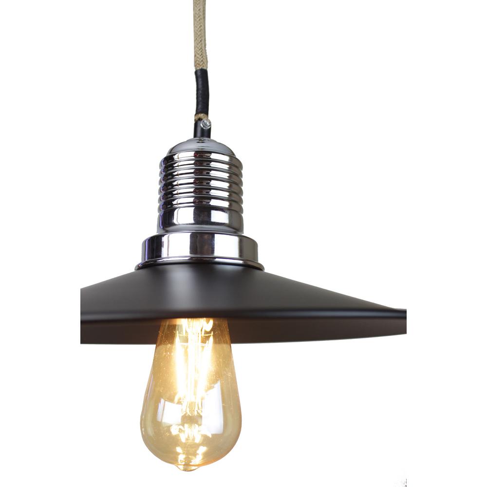 Eqlight Ixtab 1 Light Black Pendant With Rope Cord Eqlight Ixtab 1 Light Black