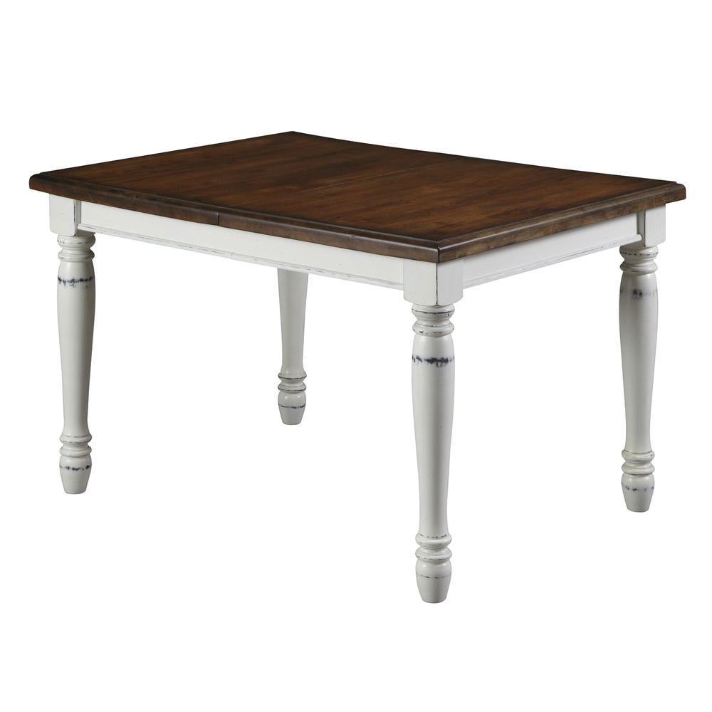 Home Styles Monarch Rubbed White Dining Table502031 The Home Depot