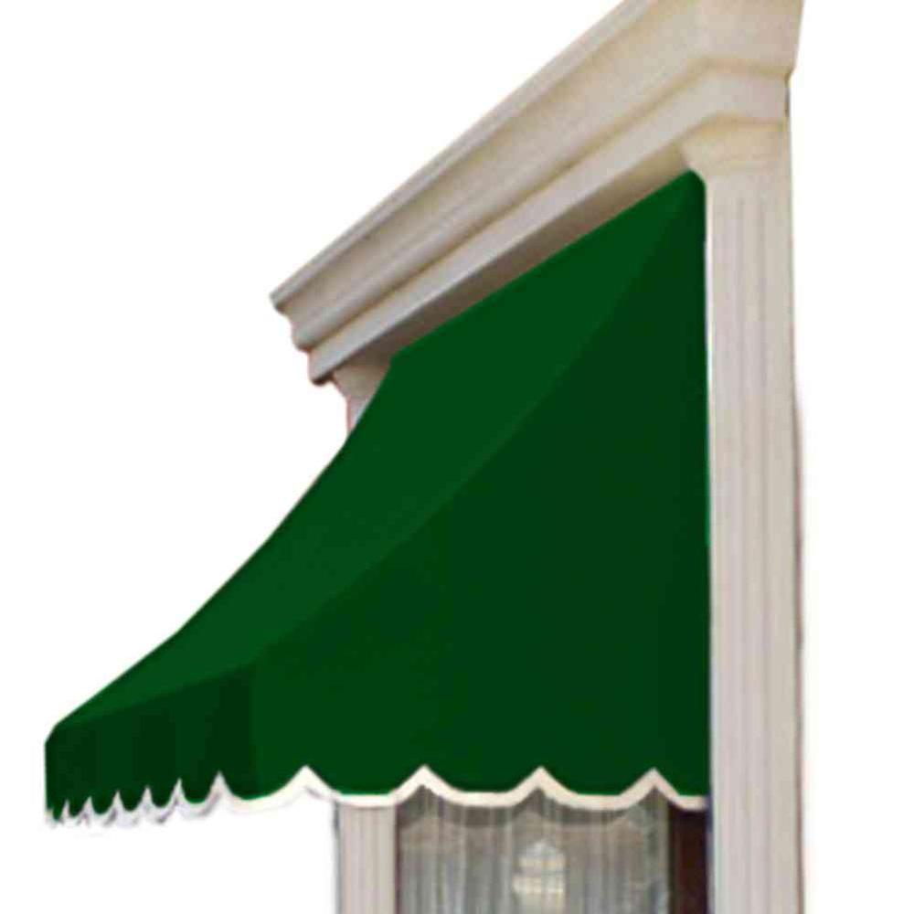 Retractable Green Dome Stationary Awnings The Home Depot