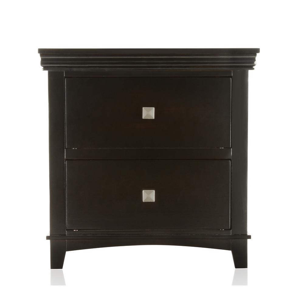 Espresso Nightstands Bedroom Furniture The Home Depot