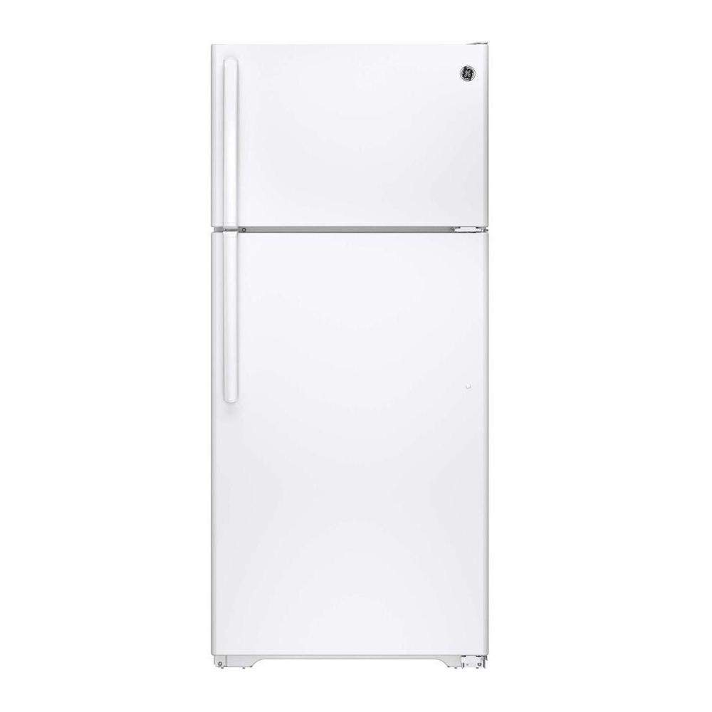 GE 11.6 cu. ft. Top Freezer Refrigerator in Stainless Steel-GPE12FSKSB ...