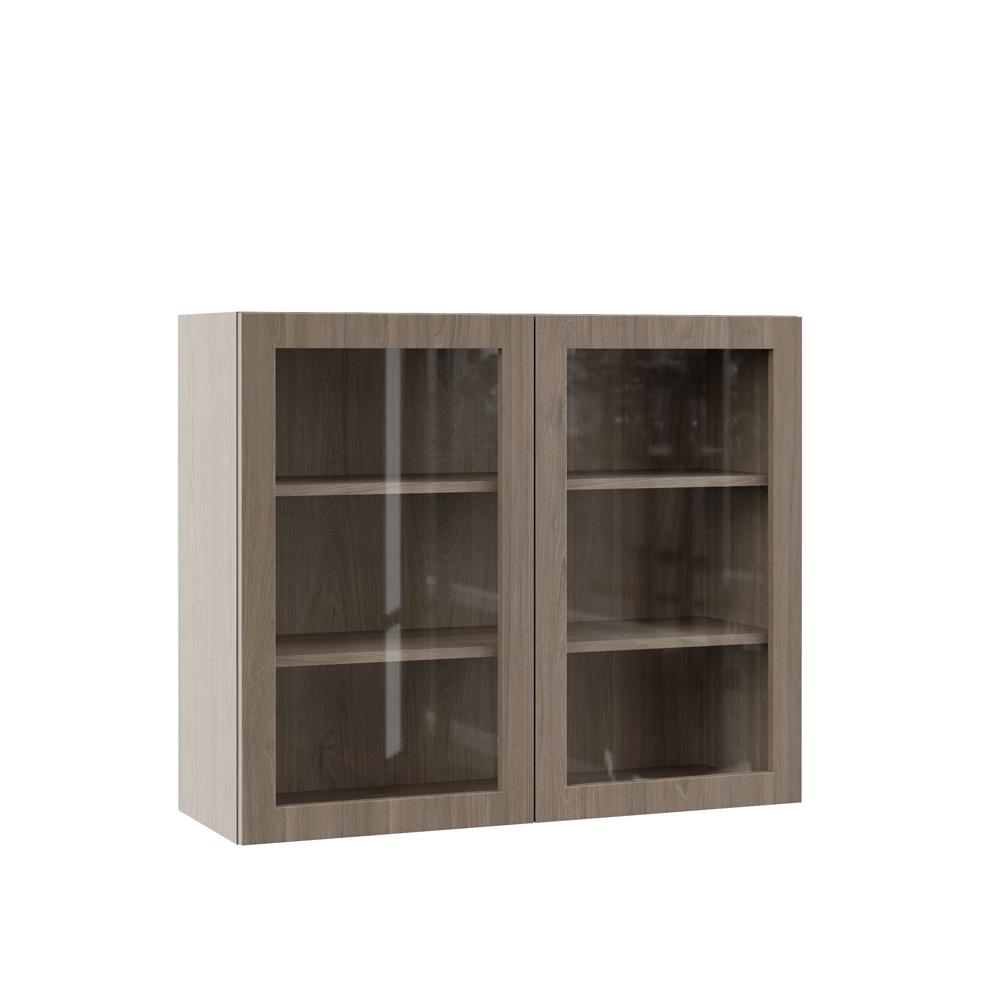 Hampton Bay Designer Series Tayton Embled 30 In X 18 12 Edgeley Embled 36x30x12 In Wall Kitchen Cabinet With Gl Doors Driftwood