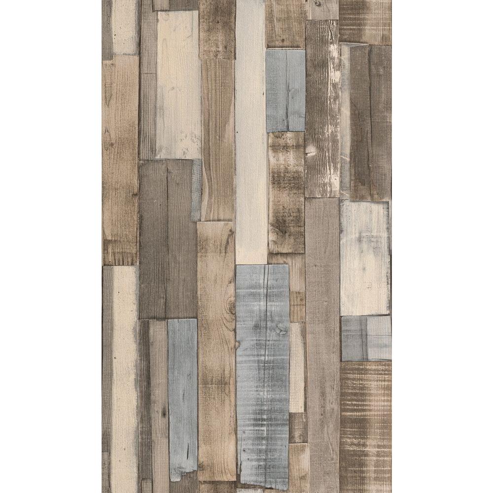 Washington Wallcoverings Brown And Gray Faux Wood Slats Wallpaper Washington Wallcoverings Brown And Gray Faux Wood Slats Wallpaper