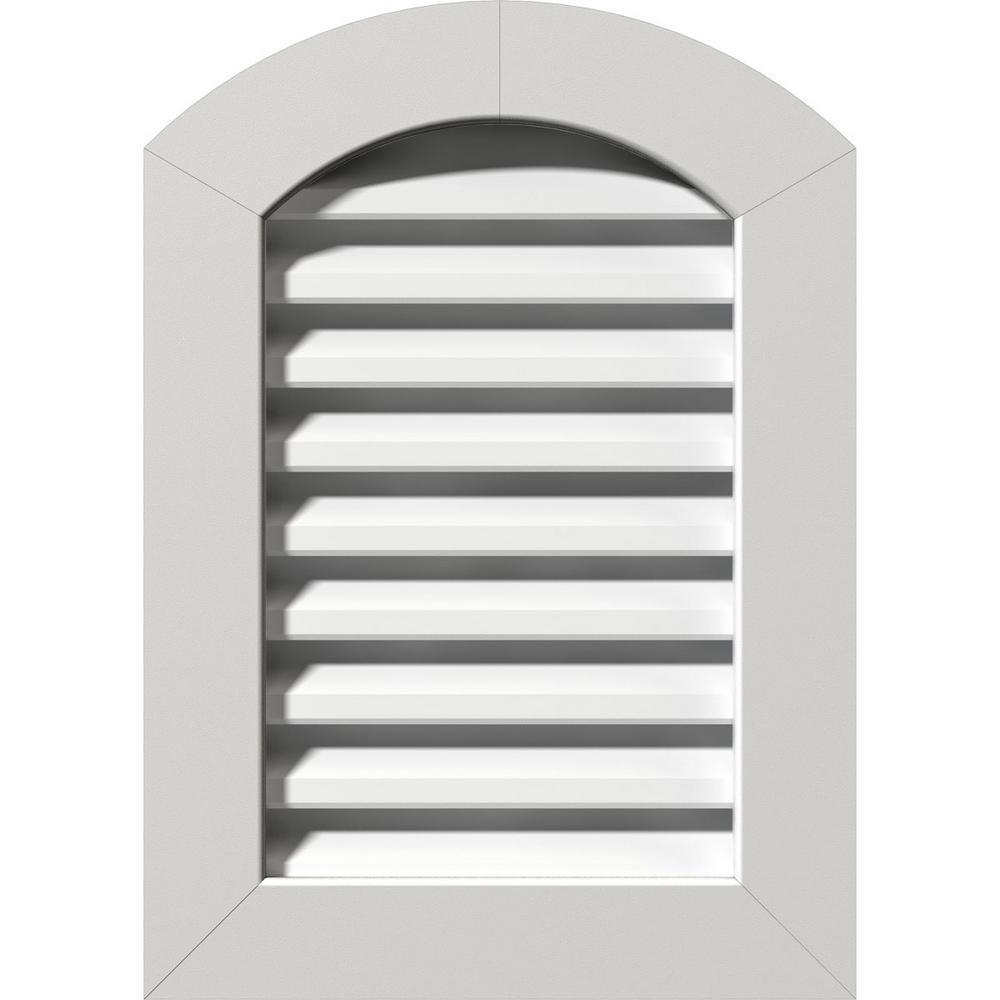 Ekena Millwork 17 in. x 29 in. PVC Functional Arch Top Gable Vent with