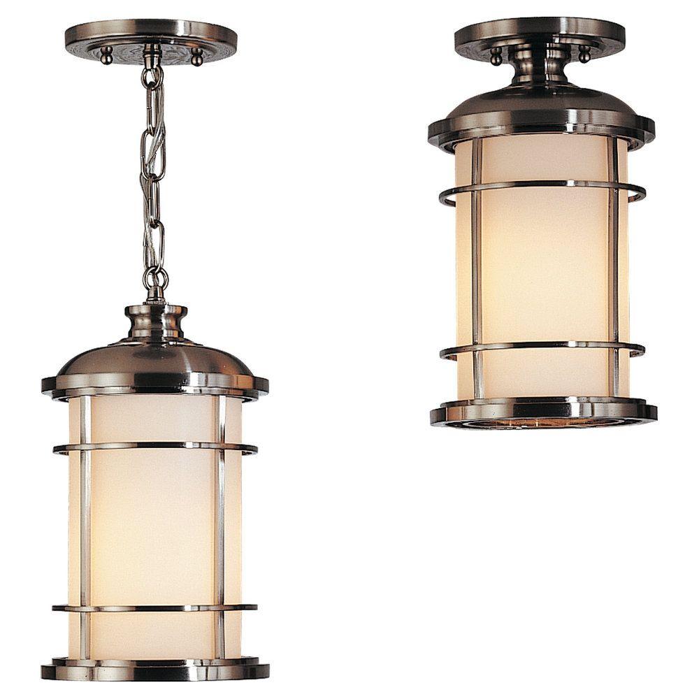 Feiss Lighthouse 1Light Brushed Steel Outdoor Hanging PendantOL2209BS