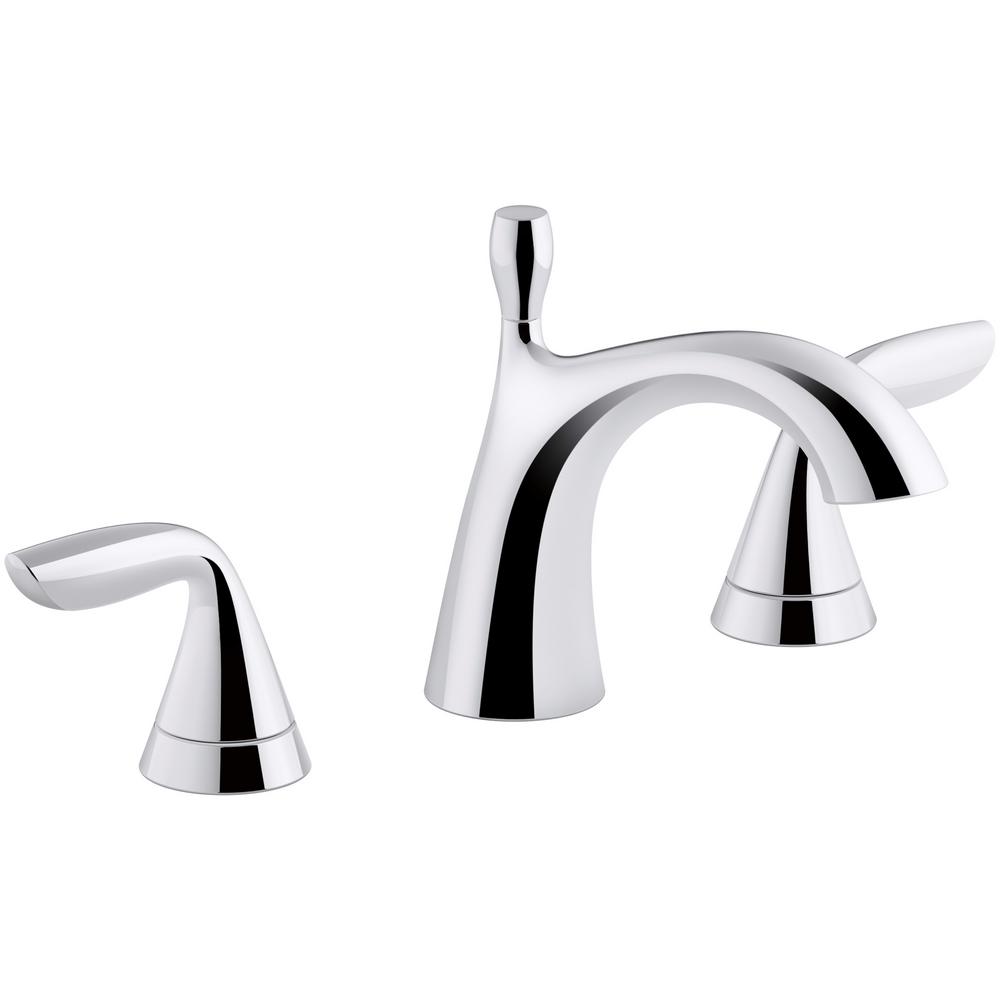 Kohler Willamette 8 In Widespread 2 Handle Low Flow Bathroom Faucet In Polished Chrome