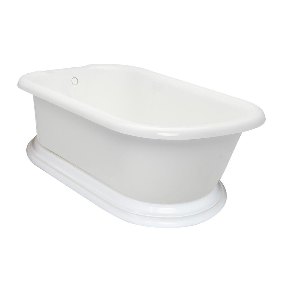 American Bath Factory 60 in. AcraStone Classic Pedestal Flatbottom Non