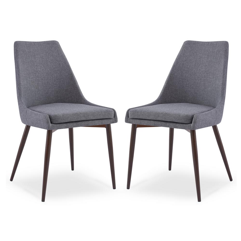 Poly and Bark Ethen Grey Dining Chair (Set of 2)-HD-278-GRY-X2 - The