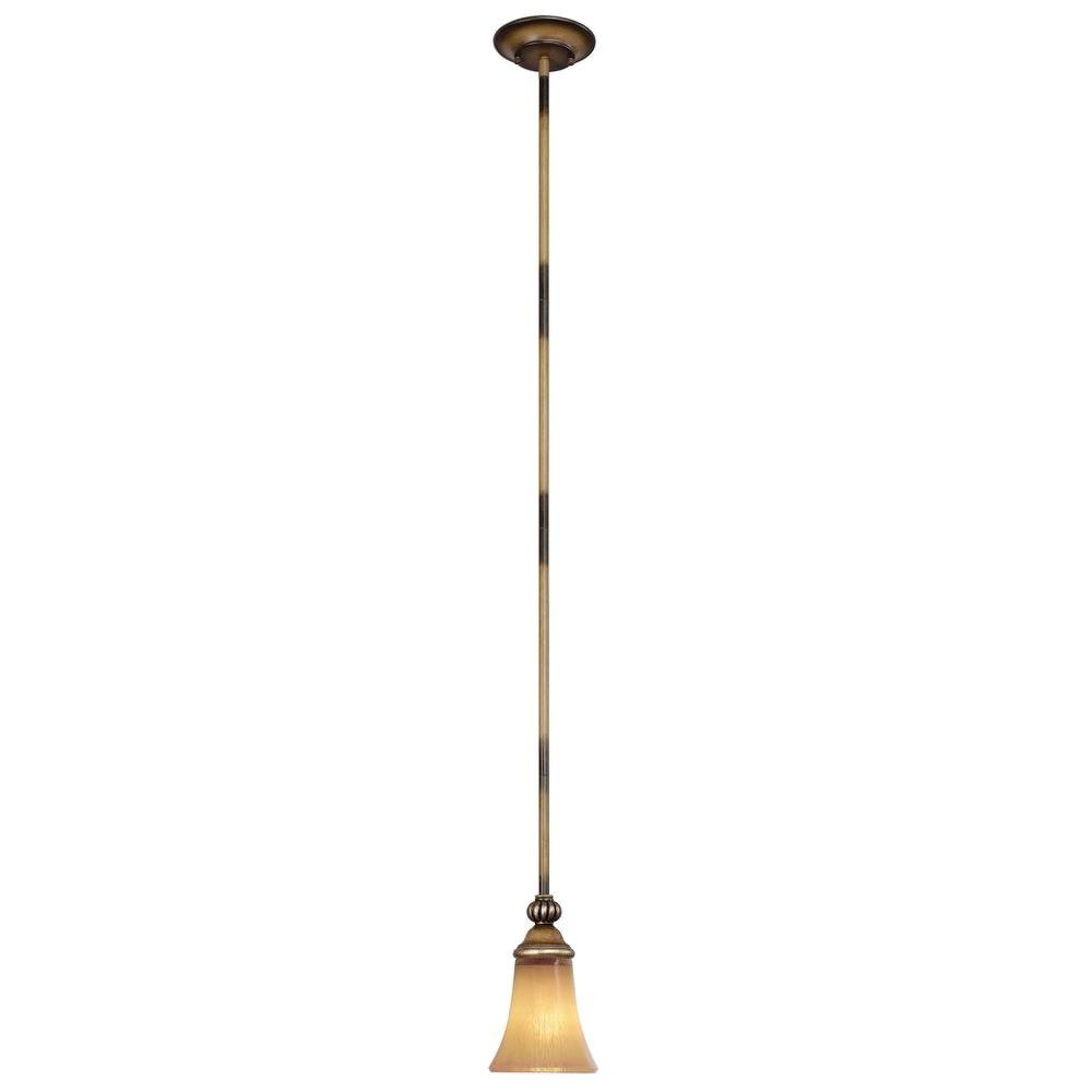 Hampton Bay 1-Light Caffe Patina Mini Pendant-17011 - The Home Depot