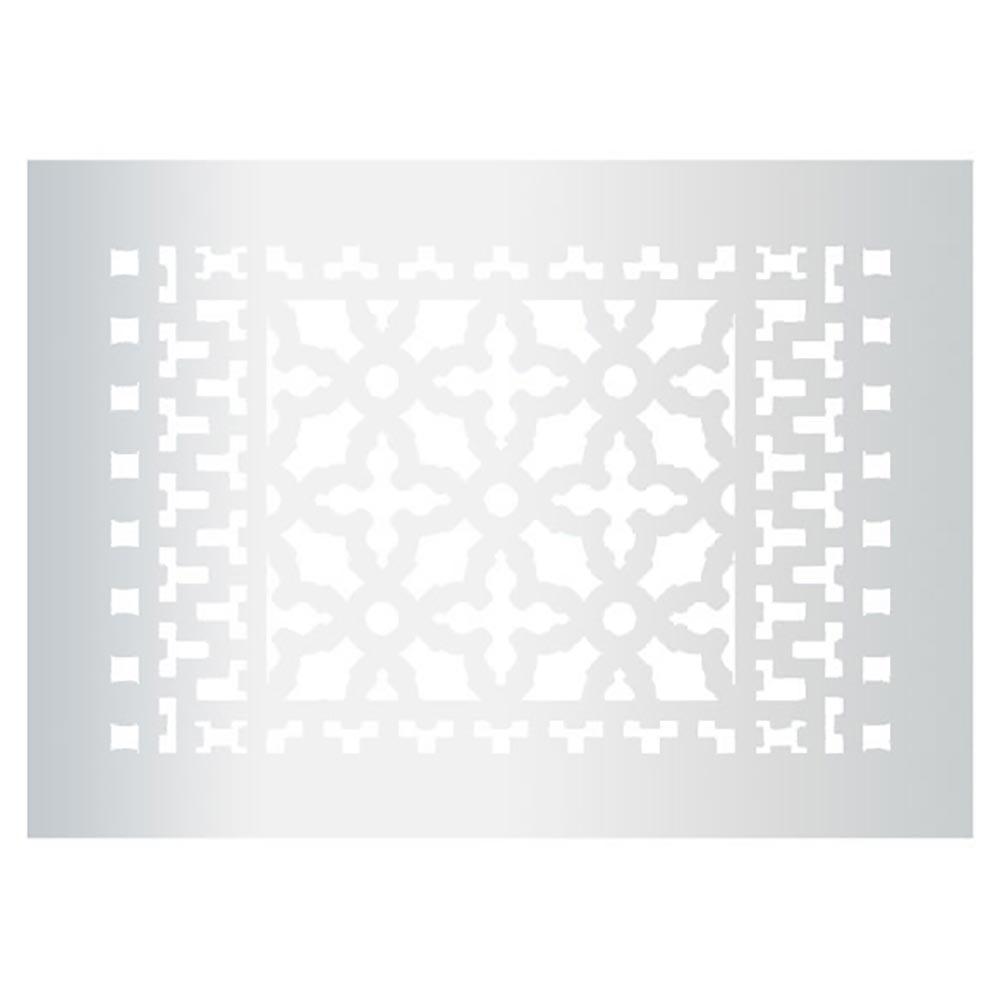 Reggio Registers Scroll Series 12 In X 8 In Aluminum Grille Gray With Mounting Holes 1014 Ah The Home Depot