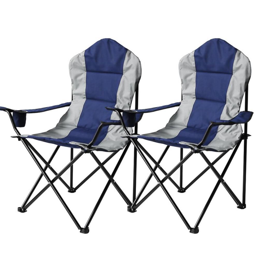 Unbranded Outdoor Reclining Folding Camping Chair Beach Chairs (Set of