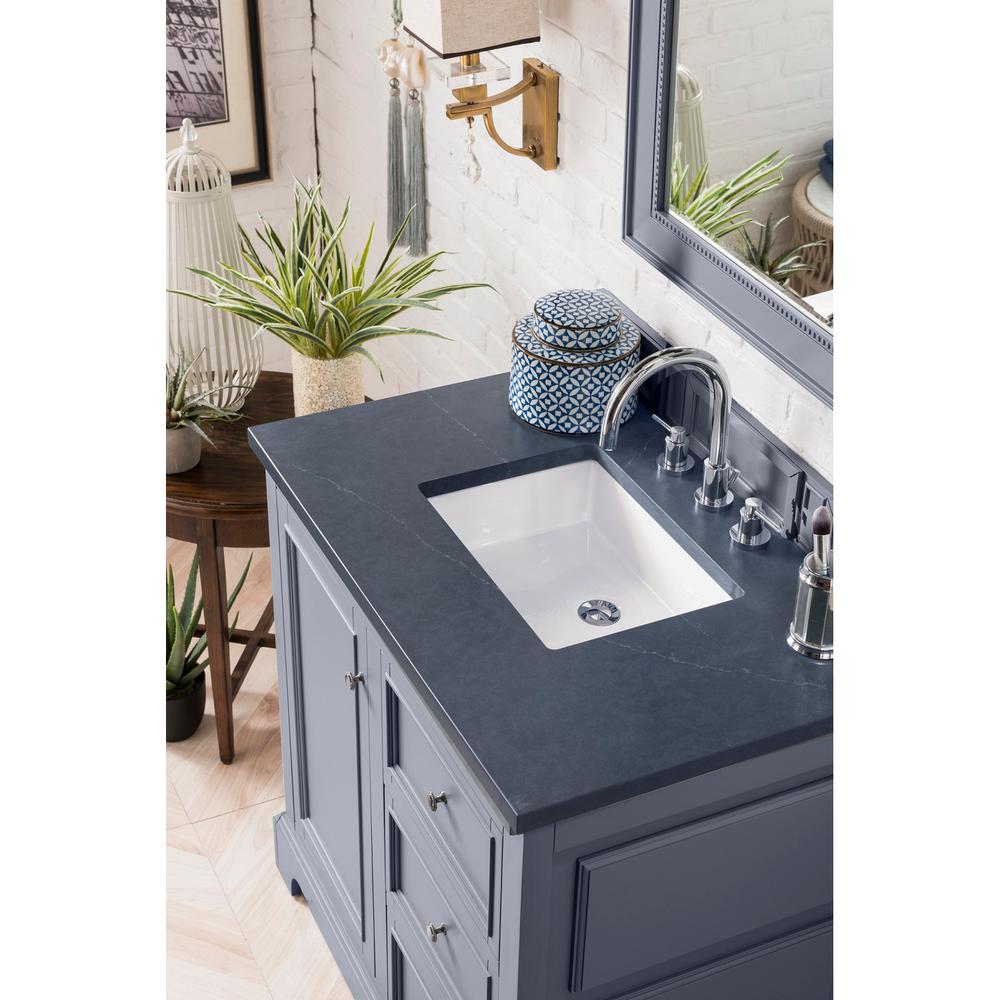 James Martin Vanities De Soto 36 in. Single Vanity in Silver Gray with