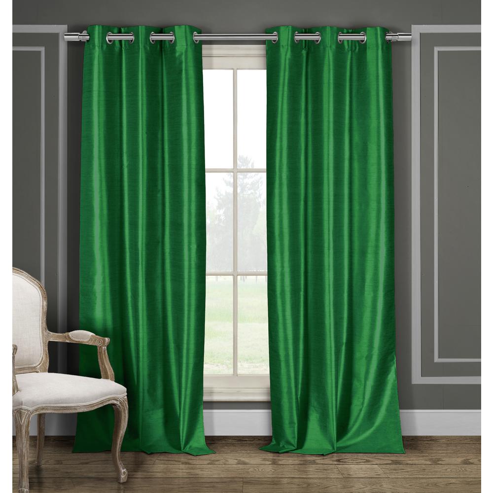 Duck River Bali Emerald Faux Silk Room Darkening Grommet Panel