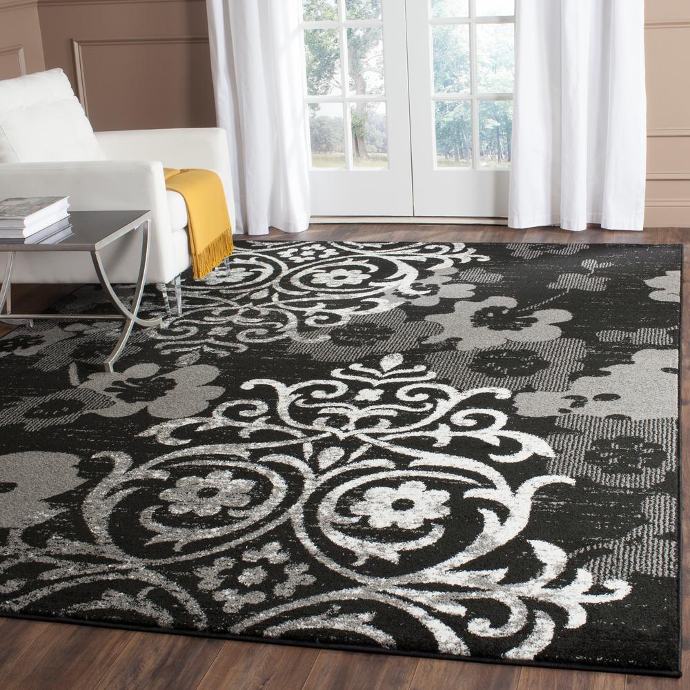 Safavieh Adirondack Black Silver Ft X Ft Area Rug ADR A The Home Depot