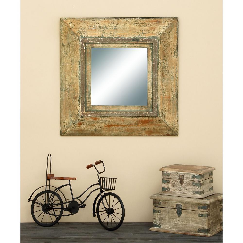 Rustic 22 In X Distressed Framed Mirror