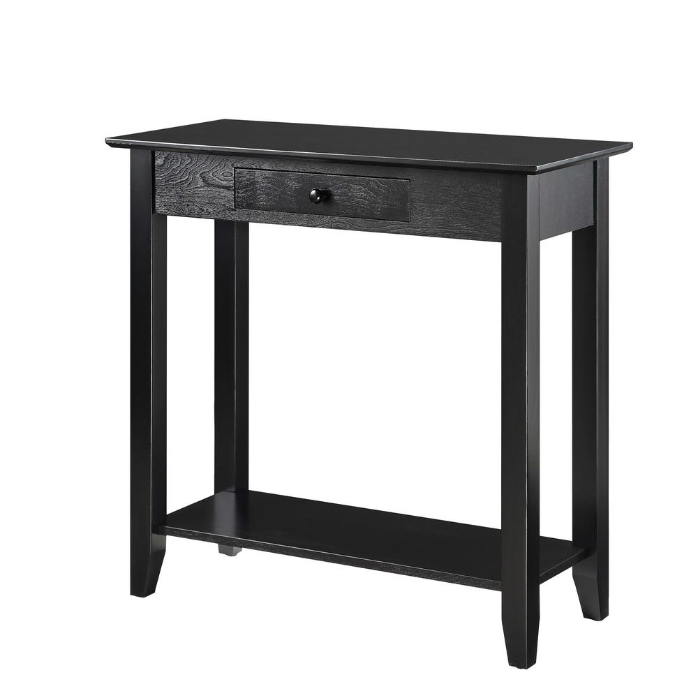 Convenience Concepts American Heritage Black Hall Table 8013081 Bl