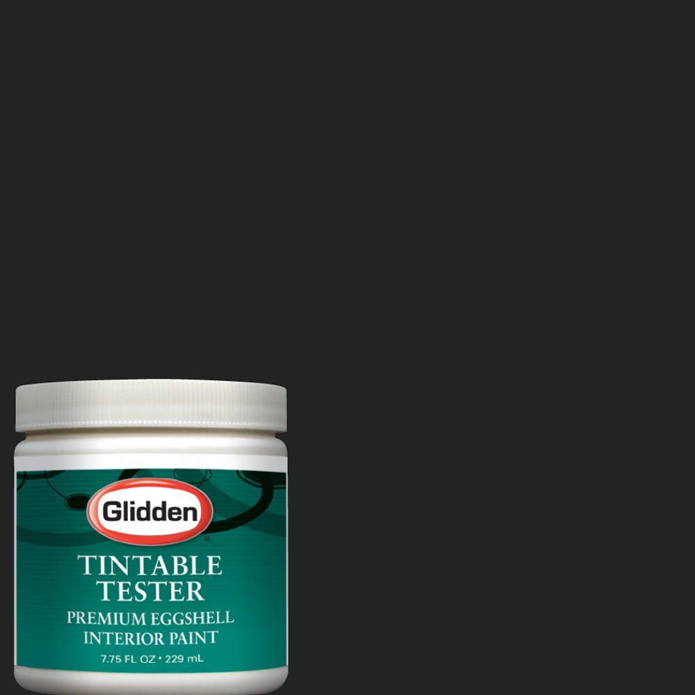 Glidden Premium 8 oz. Onyx Black Interior Paint TesterGLN62 D8 The