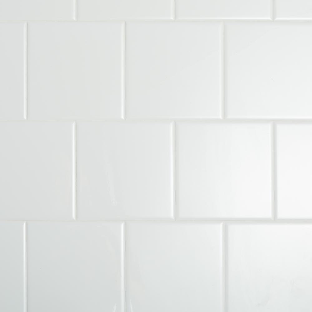 Johnson Alpine White Bumpy Gloss Ceramic Wall Tile 300x200x8mm