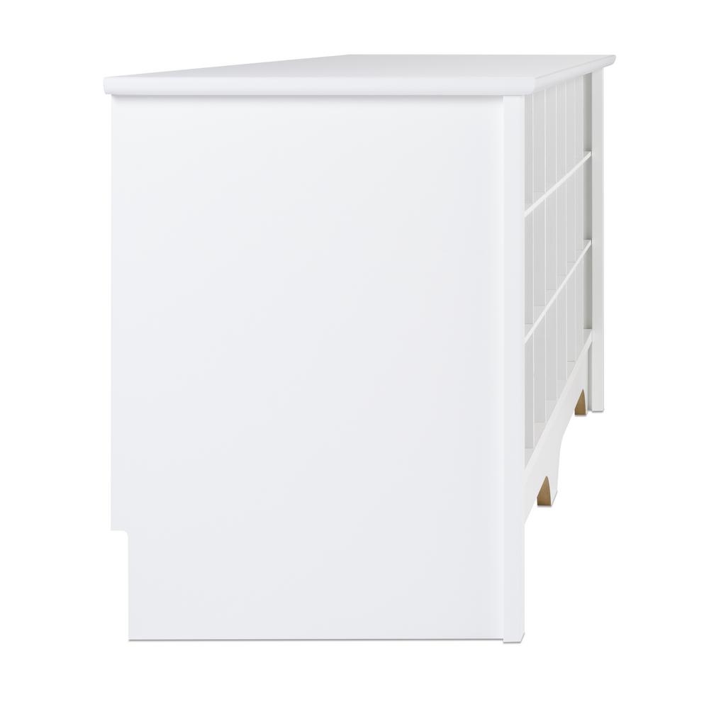 Prepac 60 In White Shoe Cubby Bench Wss 6020 The Home Depot