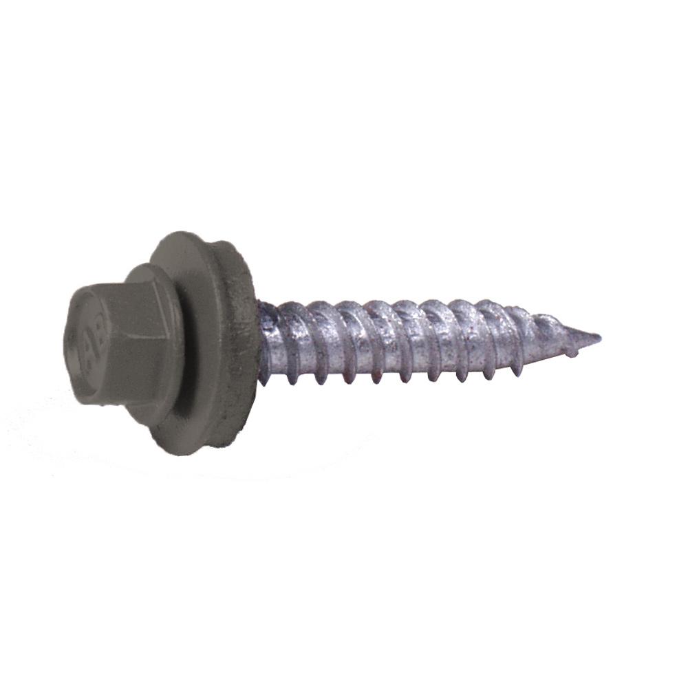 Fabral 10 1 in. External Hex Drive Flange Hex Head Steel Wood Screws