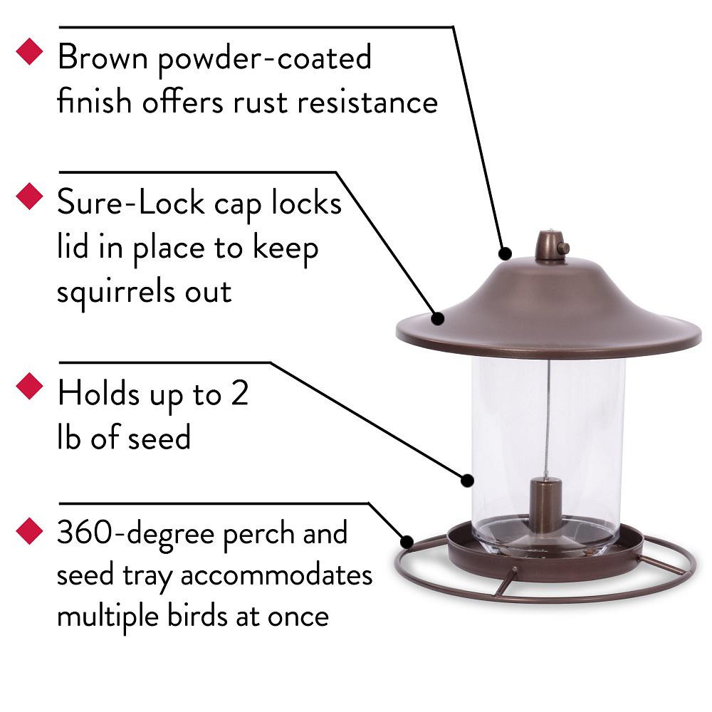 Perky Pet Small Panorama Wild Bird Feeder W Large Seed Tray