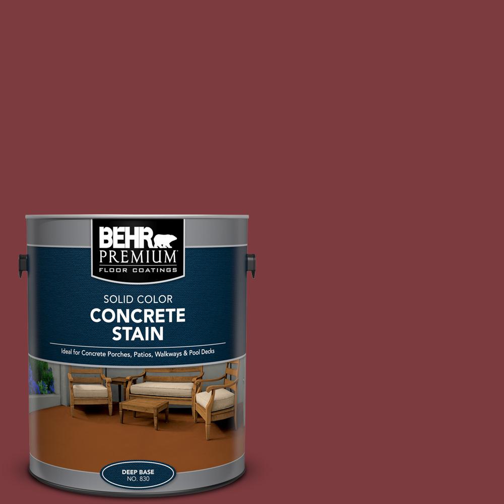 Red concrete stain