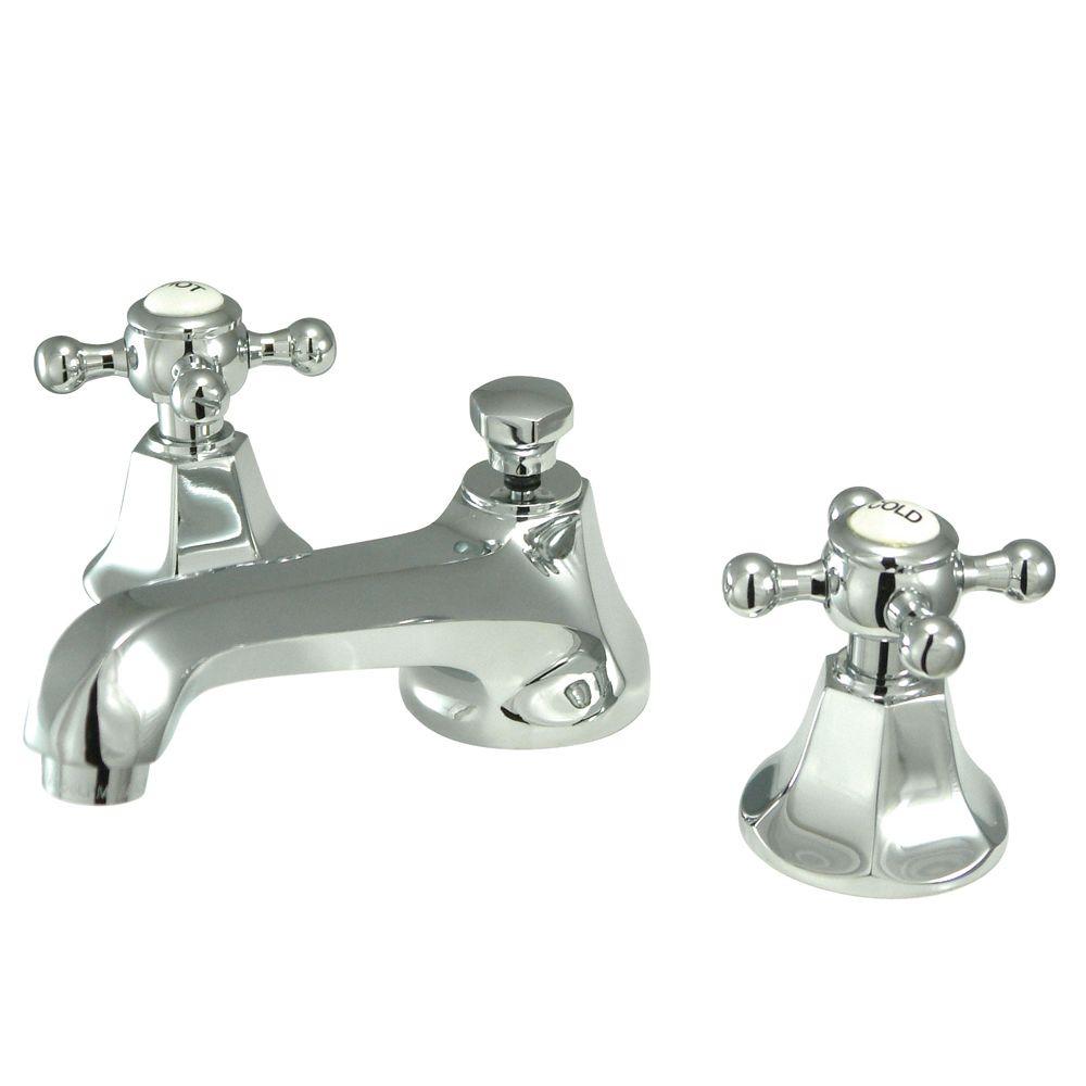 Kingston Brass 8 in. Widespread 2-Handle Mid-Arc Bathroom Faucet in ...