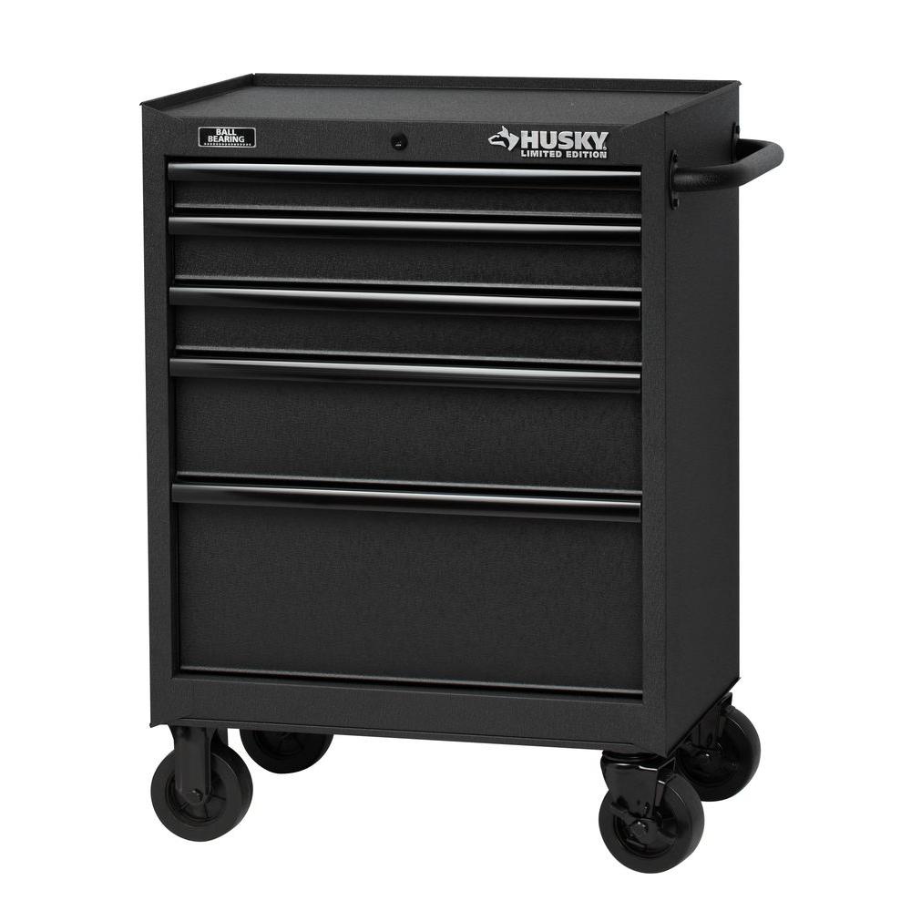 Husky 27 In 5 Drawer Tool Cabinet Textured Black H5TR2LEC The