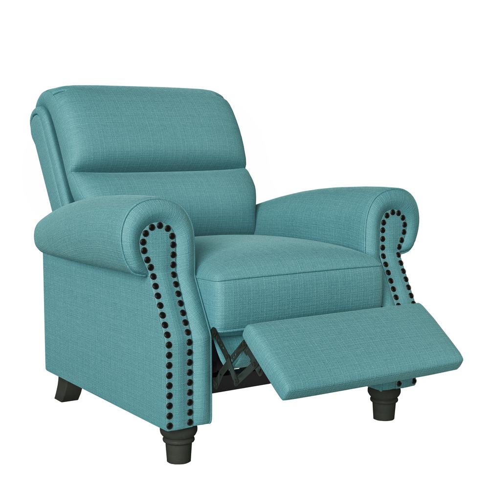 ProLounger Sky Blue Pushback Recliner with Bronze Nailhead TrimA167666 The Home Depot