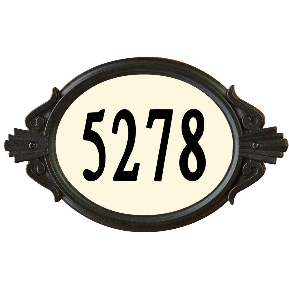 Enviromate Products Roman Oval Black DoItYourself Address Plaque Kit