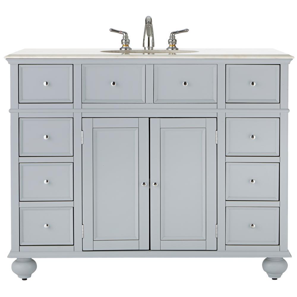 Gray 42 Inch Vanities Bathroom Vanities Bath The Home Depot