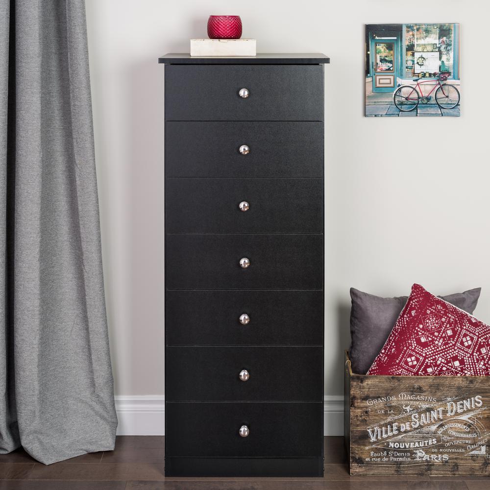 Prepac Edenvale 7 Drawer Black Chest Bep 2050 The Home Depot Prepac Edenvale 7 Drawer Black Chest