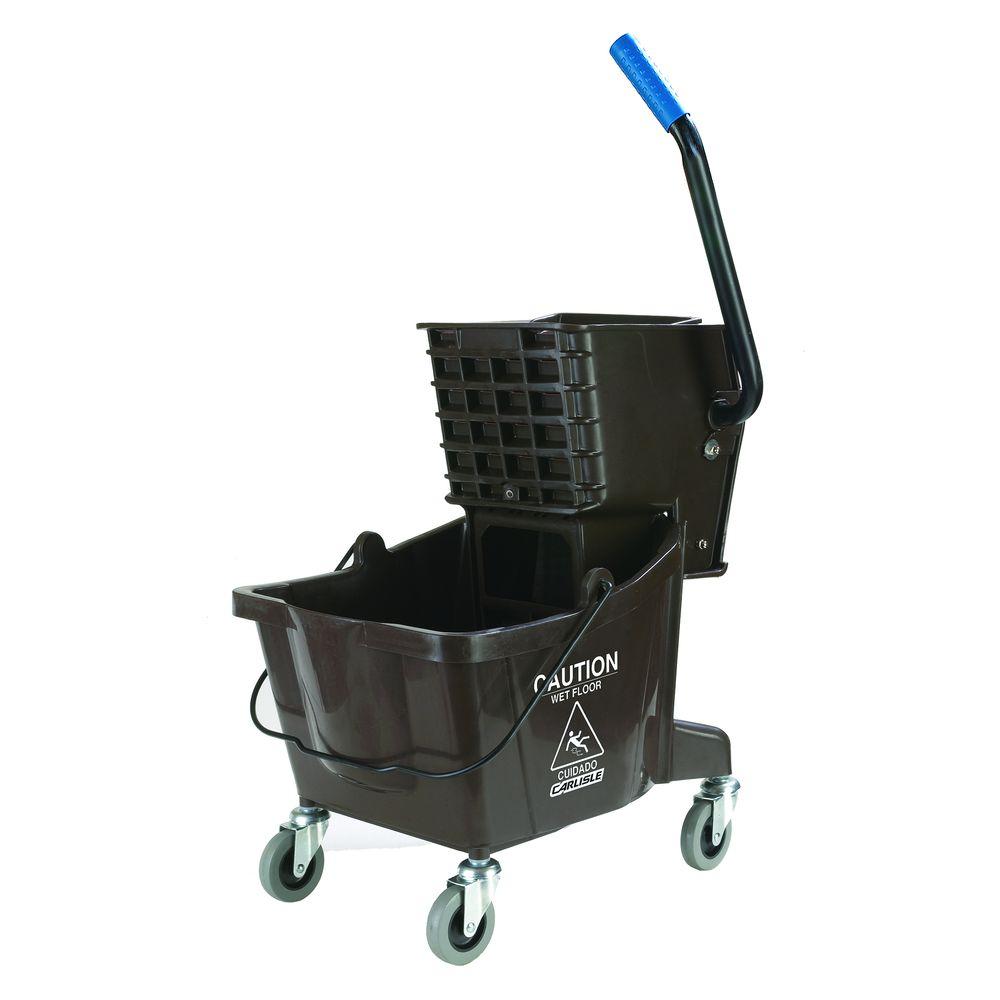 Carlisle 26 qt. Brown Mop Bucket/Wringer Combo by Carlisle
