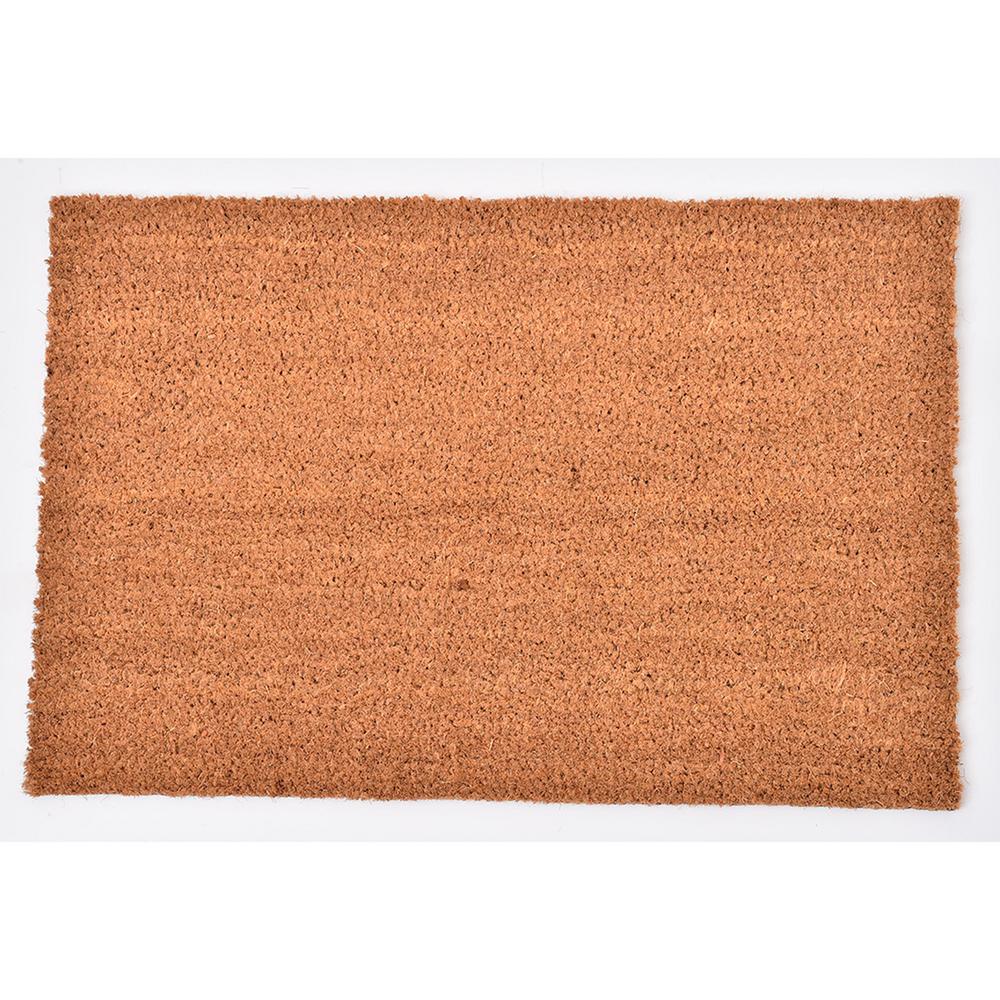 Evideco 16 In X 24 In Natural Sheltered Front Door Mat Coir Coco Fibers