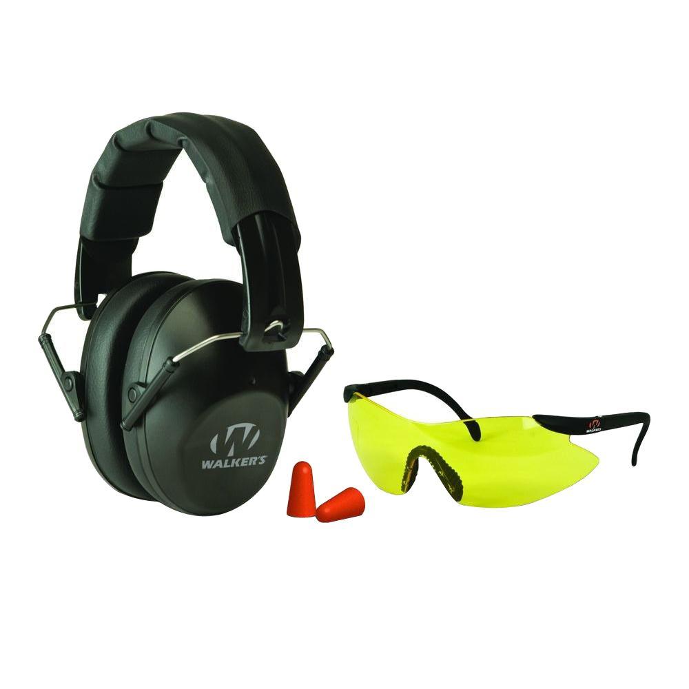 Walkers Game Ear ProLow Profile Folding Muff/Glasses/Plugs ComboGWP