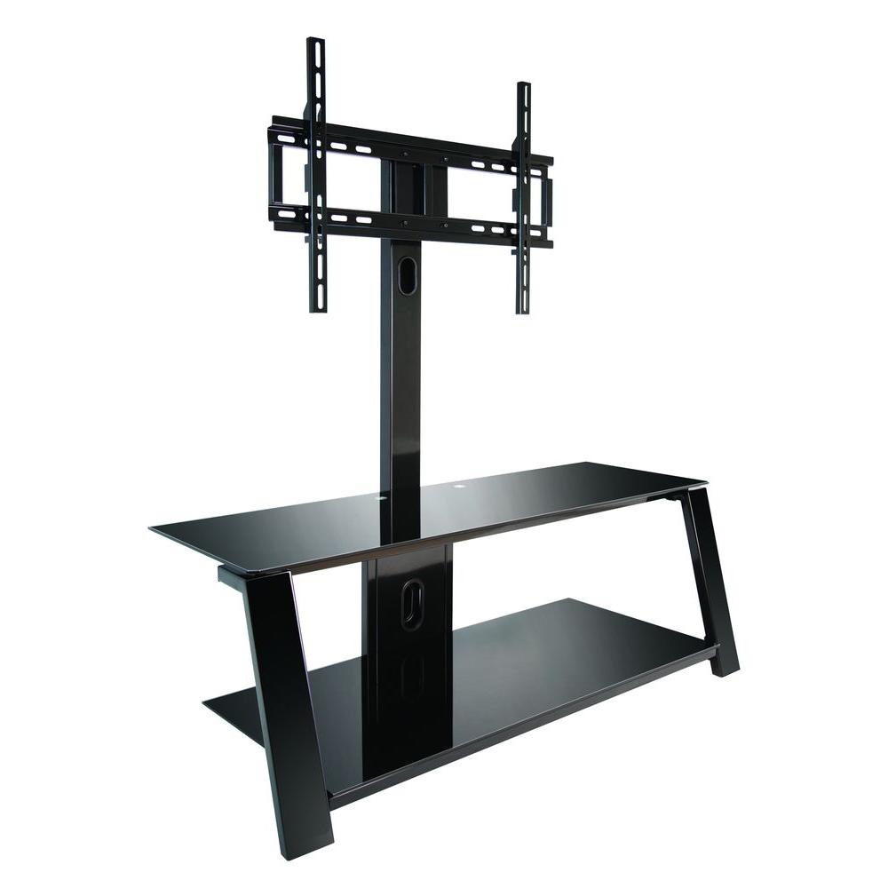 Bell'O Black Swivel Mount Entertainment Center TP4444   The Home Depot