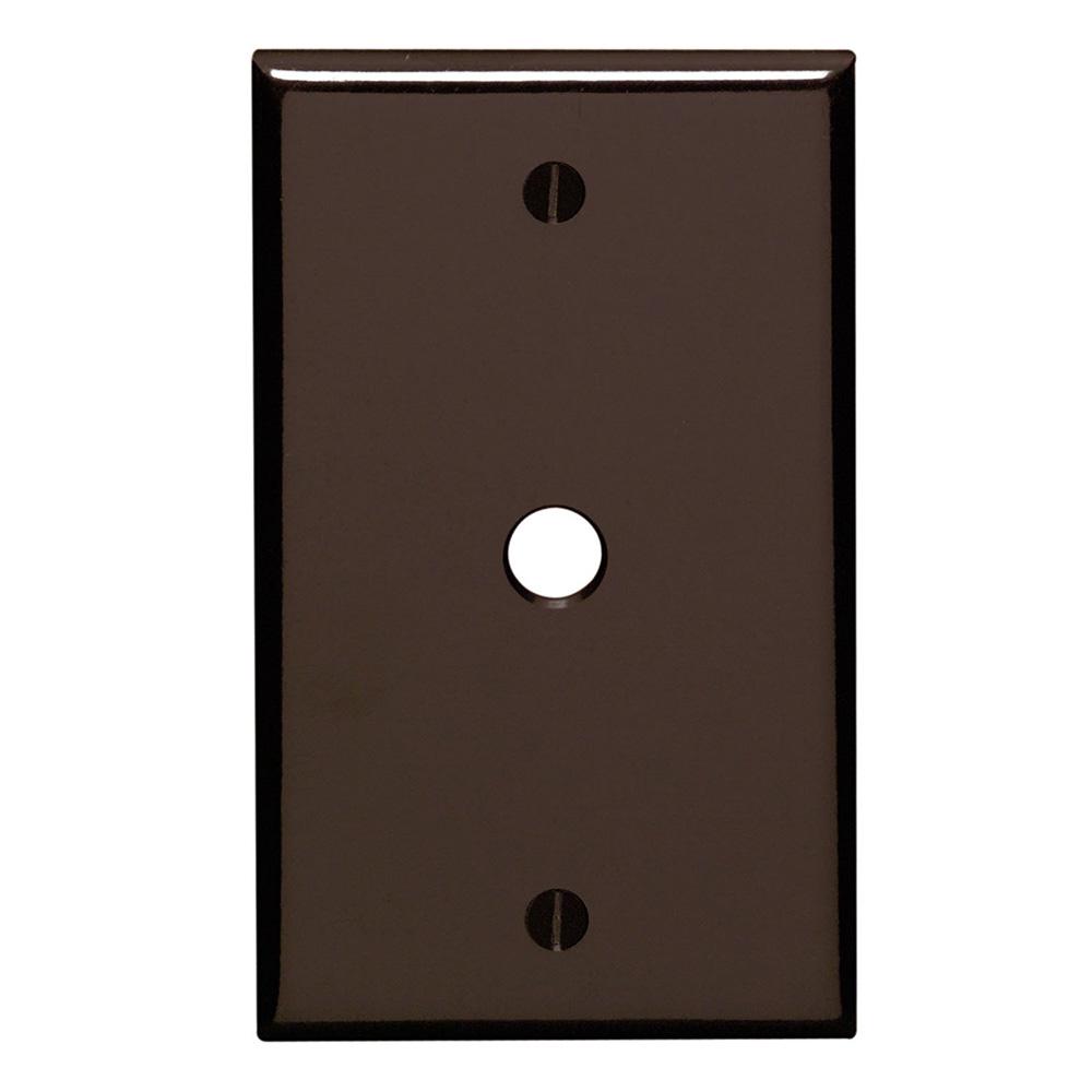 Leviton 1Gang Standard Size One 0.406 in. Dia Phone/Cable Opening Plastic Box Mount Wall Plate