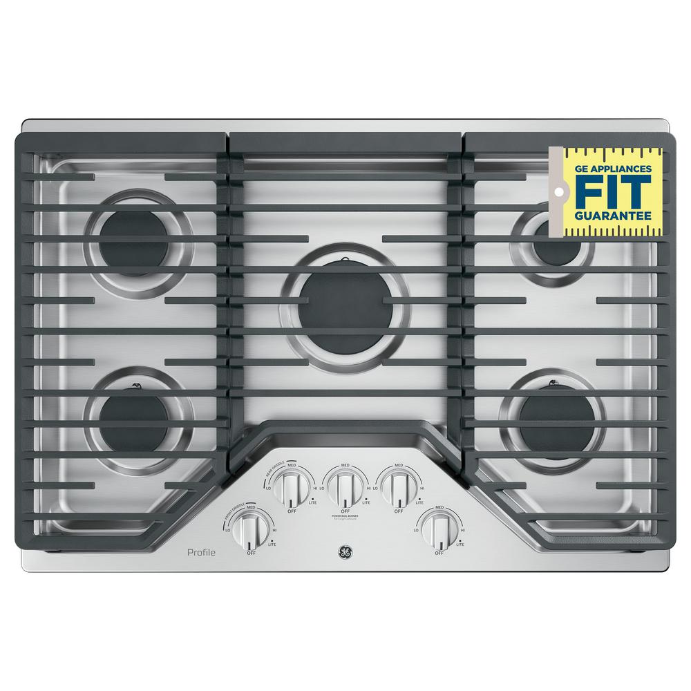Ge Profile 30 In Gas Cooktop Black With 5 Burners Rapid This Review Is From Profile 30 In Gas Cooktop Stainless Steel With 5 Burners Rapid Boil Burner Technology
