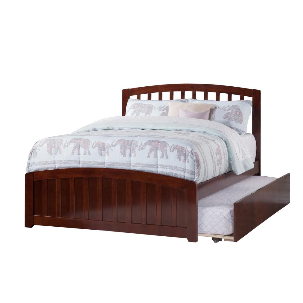 Atlantic Furniture Richmond Walnut Full Platform Bed With Matching Atlantic Furniture Richmond Walnut Full Platform Bed With Matching Foot Board Twin Size Urban Trundle
