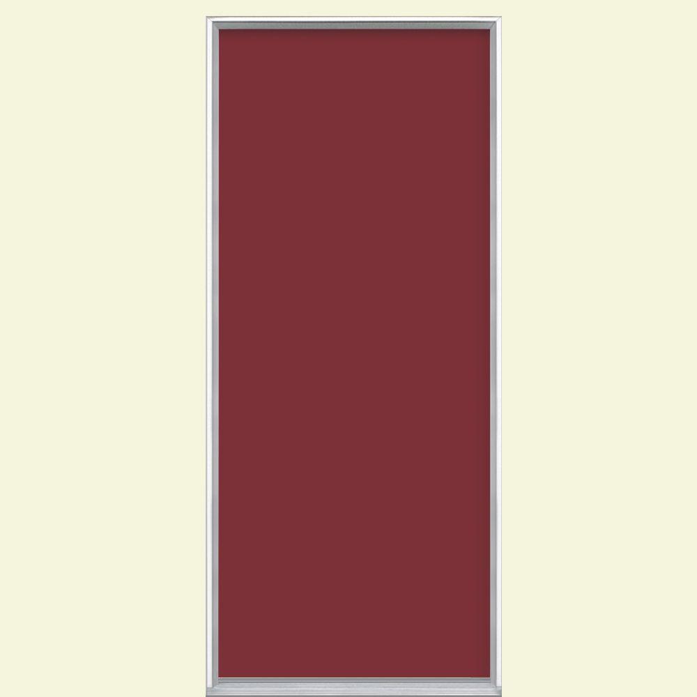 Masonite 30 In X 80 In Flush Right Hand Inswing Red Bluff