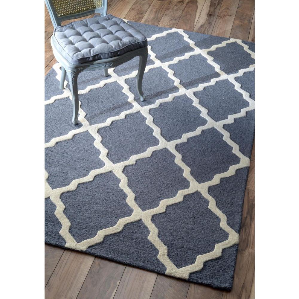 Nuloom Marrakech Moroccan Trellis Blue Gray 6 Ft Round Rug - 6 Foot Round Rug Blue Nuloom Marrakech Moroccan Trellis Blue Gray 6 Ft Round Rug - 6 Foot Round Rug Blue