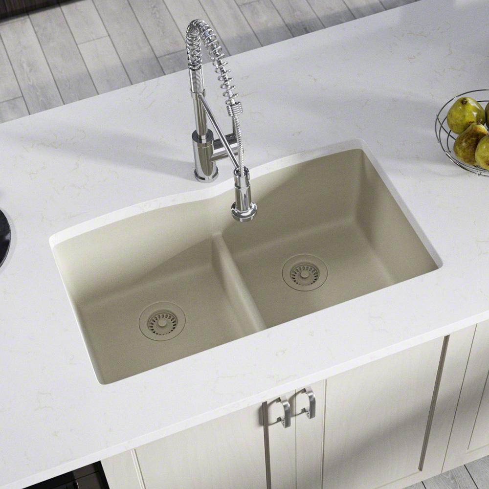Mr Direct All In One Undermount Kitchen Sink Composite Granite 33